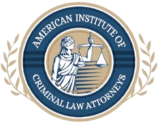 Award. reads: American Institute of Criminal Law Attorneys. Visit listing page.